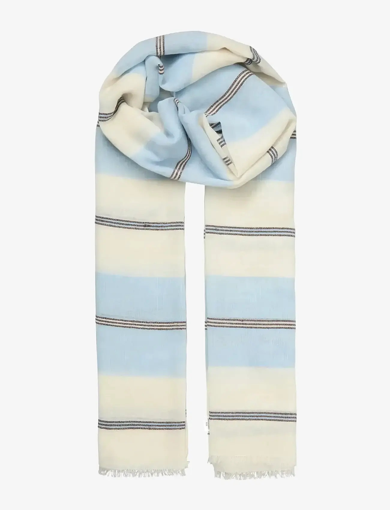 Becksöndergaard - Wovelia Cowea Scarf - halsdukar - skyway blue - 1