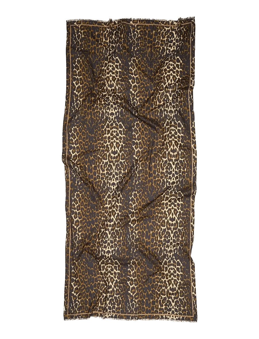 Becksöndergaard - Leopa Long Cotta Scarf - lightweight scarves - multi col. - 0