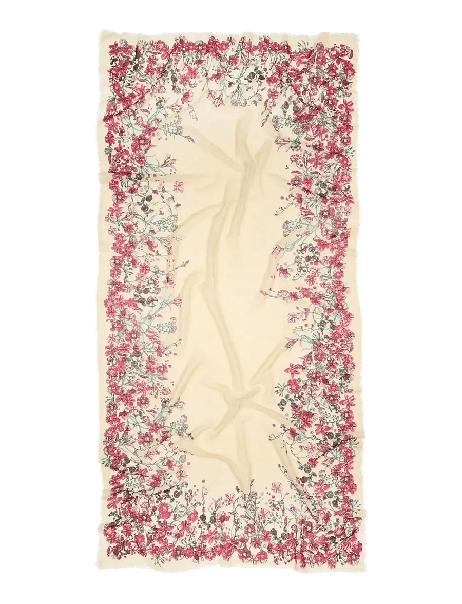 Becksöndergaard - Floralia Siw Scarf - fashion trends - buttercream white - 0
