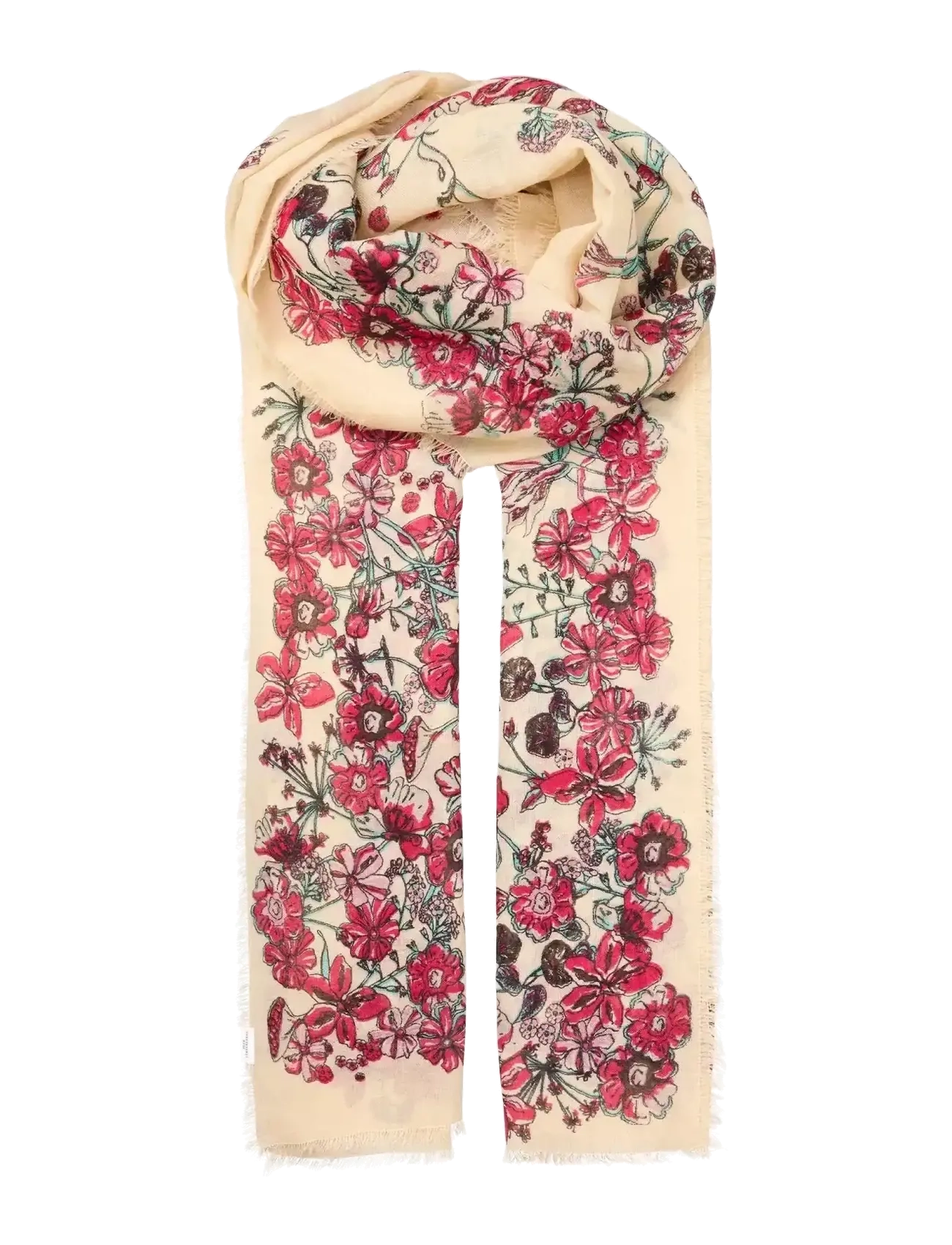 Becksöndergaard - Floralia Siw Scarf - moetrendid - buttercream white - 1