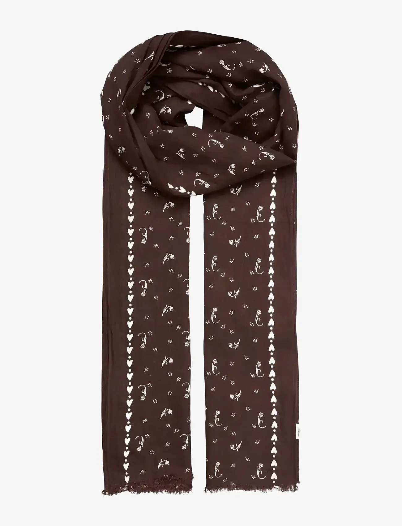 Becksöndergaard - Tulipa Long Cotta Scarf - modetrends - hot fudge brown - 1
