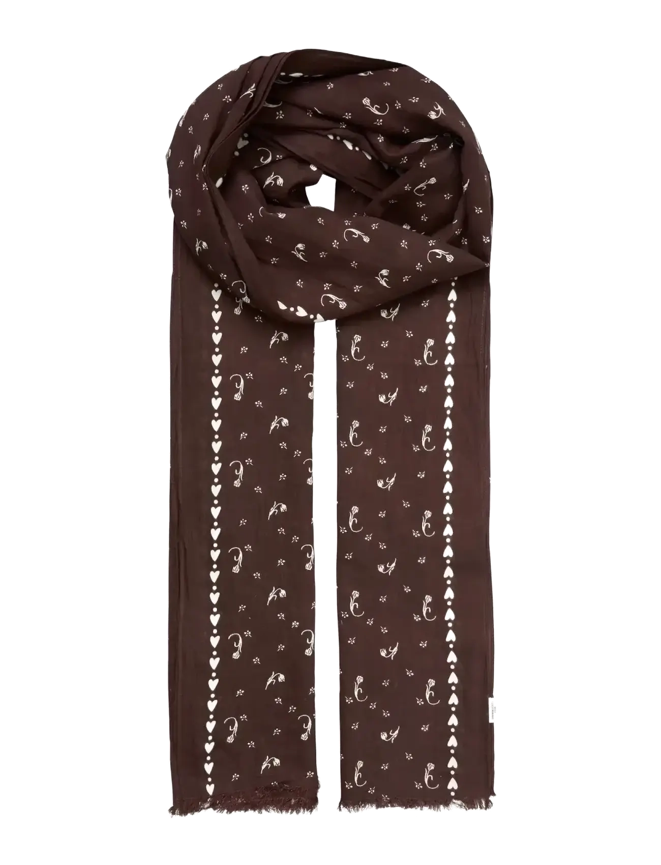 Becksöndergaard - Tulipa Long Cotta Scarf - sjalar - hot fudge brown - 1