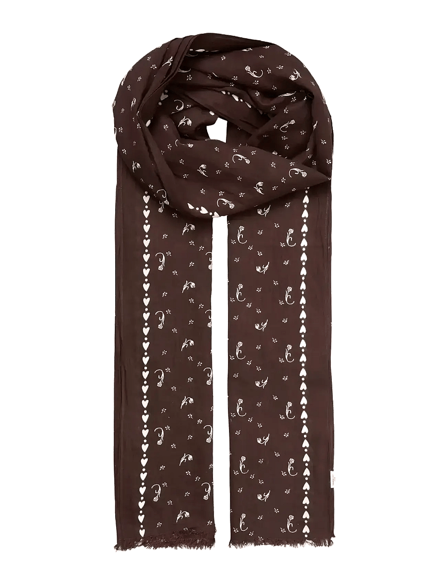 Becksöndergaard - Tulipa Long Cotta Scarf - modetrends - hot fudge brown - 1