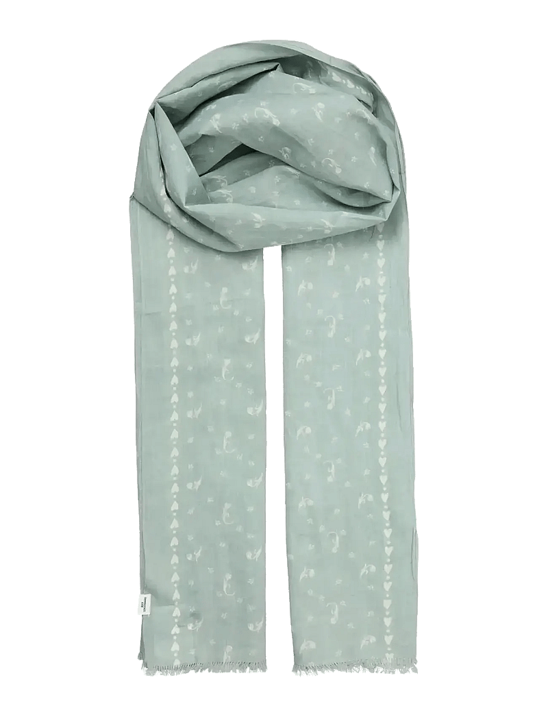 Becksöndergaard - Tulipa Long Cotta Scarf - tynde tørklæder - silver blue - 1