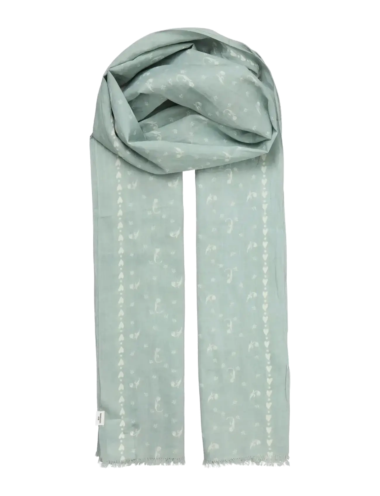 Becksöndergaard - Tulipa Long Cotta Scarf - tynde tørklæder - silver blue - 1
