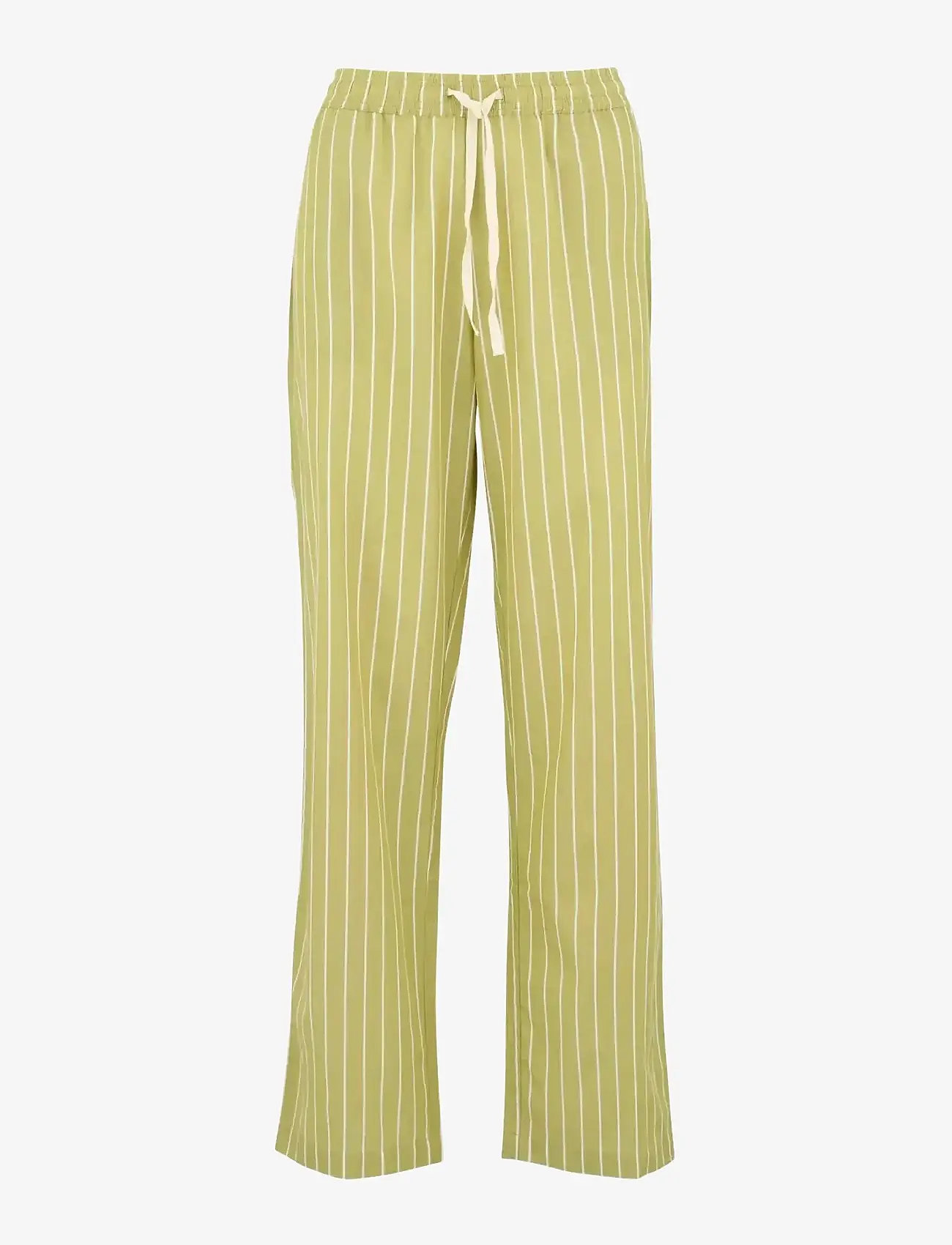 Becksöndergaard - Striped Pyjamas Pants - Öö- ja puhkerõivad - khaki green - 0