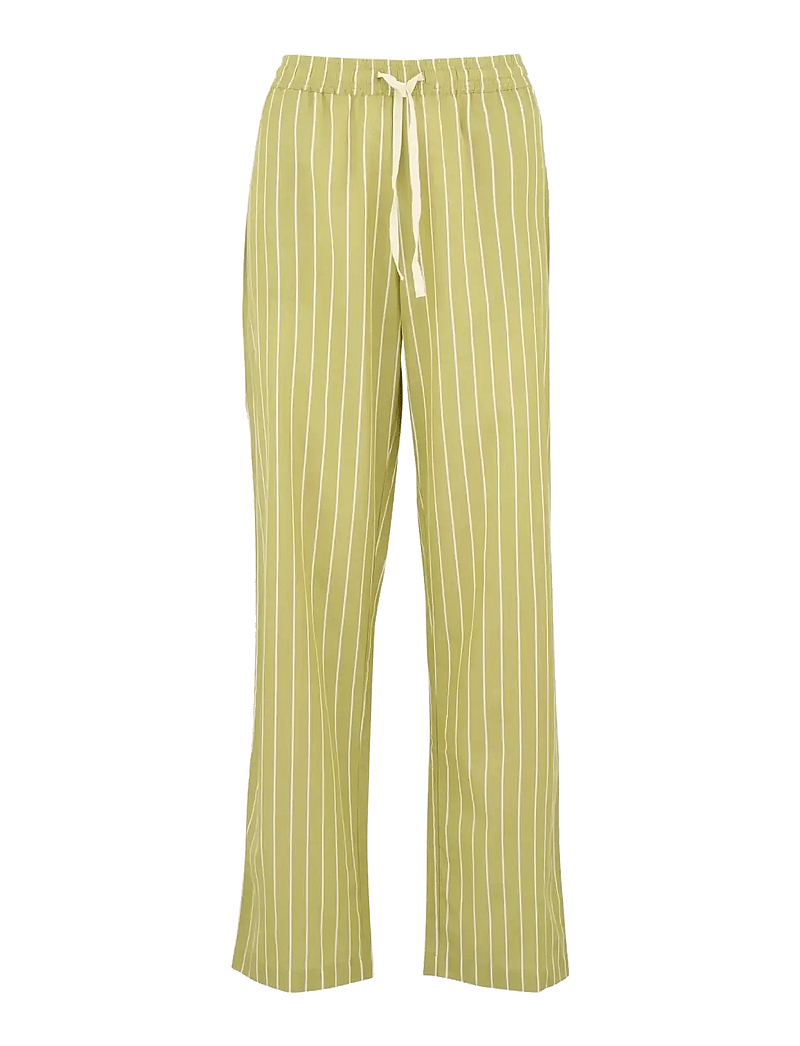 Becksöndergaard - Striped Pyjamas Pants - Öö- ja puhkerõivad - khaki green - 0