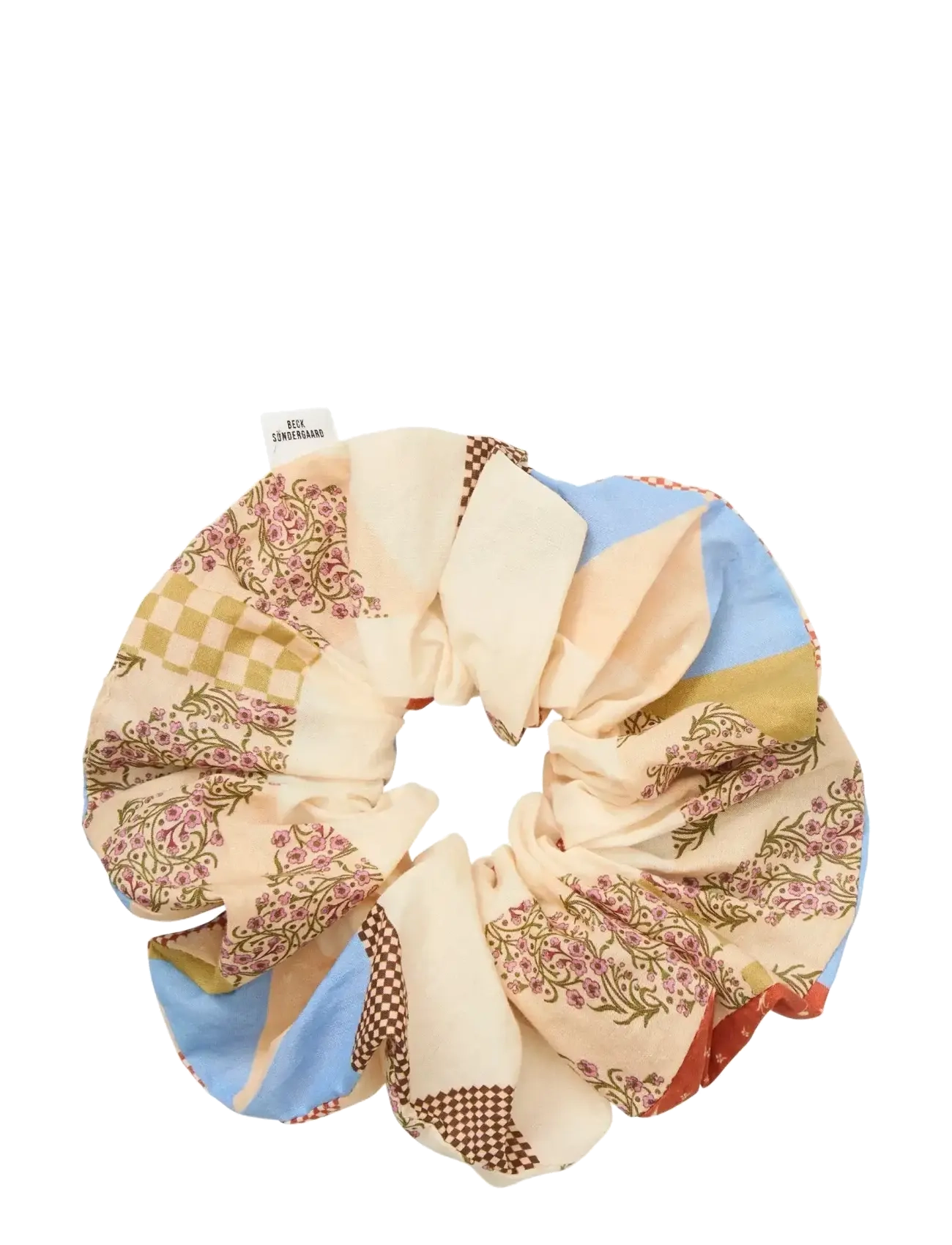 Becksöndergaard Quilta Scrunchie - BECKSÖNDERGAARD - KHAKI GREEN / multi
