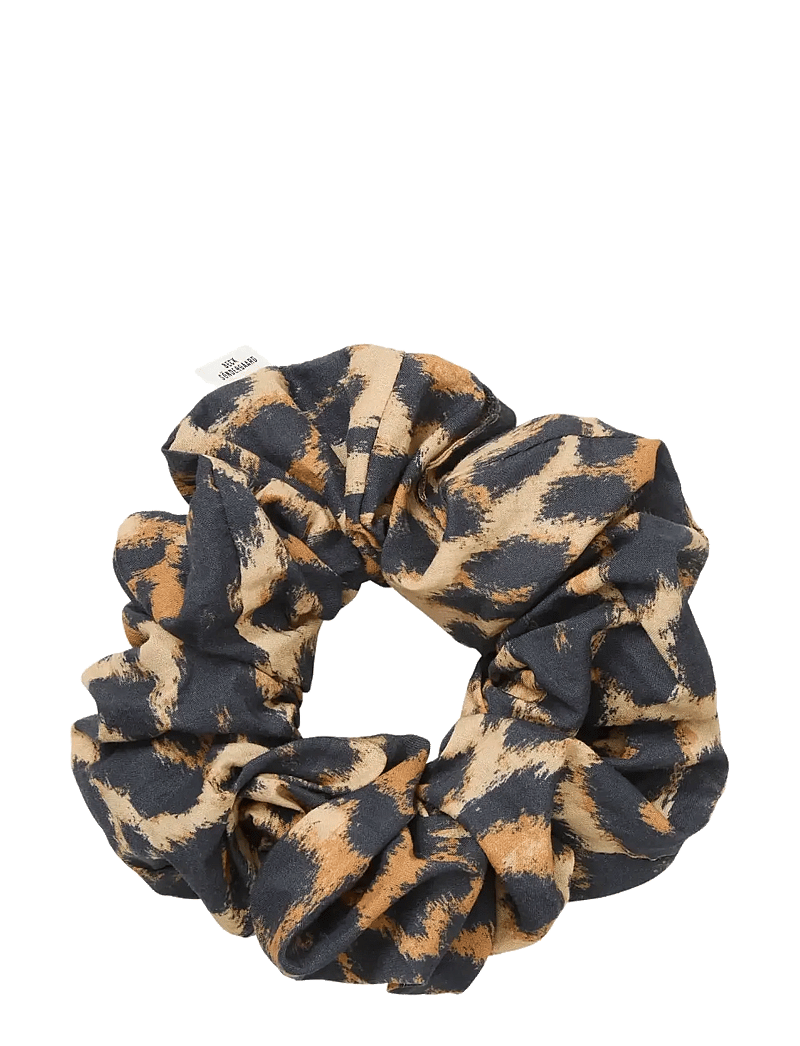 Becksöndergaard - Leopa Cotta Scrunchie - scrunchies ja patsikummid - black - 0