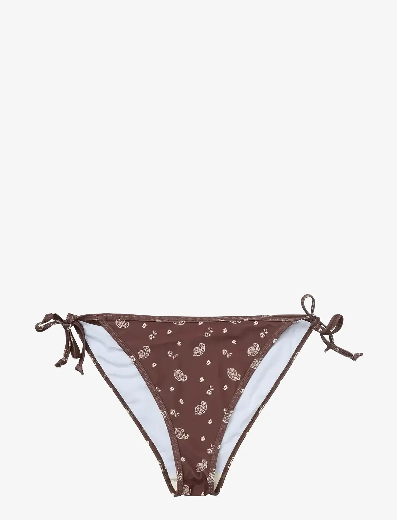 Becksöndergaard - Bloom Paisley Baila Bikini Tanga - side tie bikinis - chocolate brown - 0