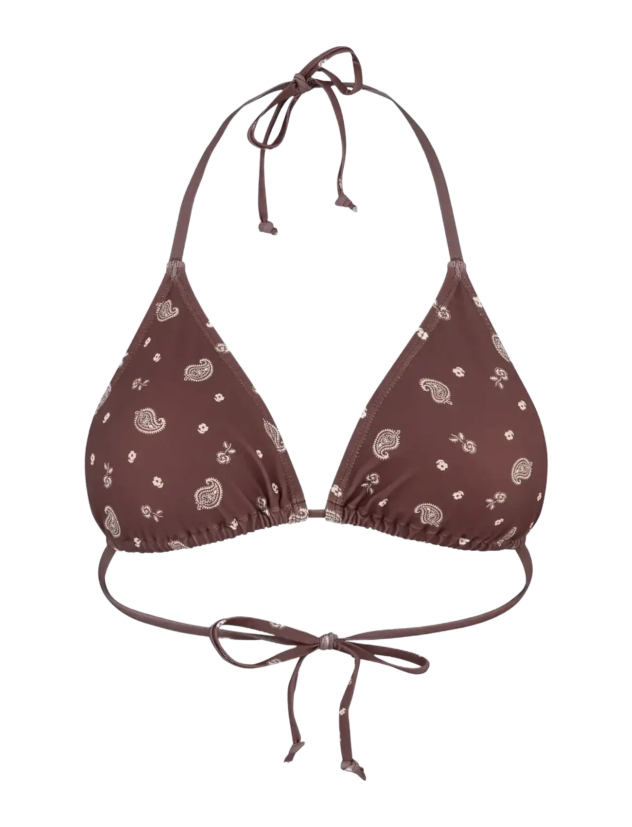 Becksöndergaard Bloom Paisley Bel Bikini Top - Tøj - CHOCOLATE BROWN / brown