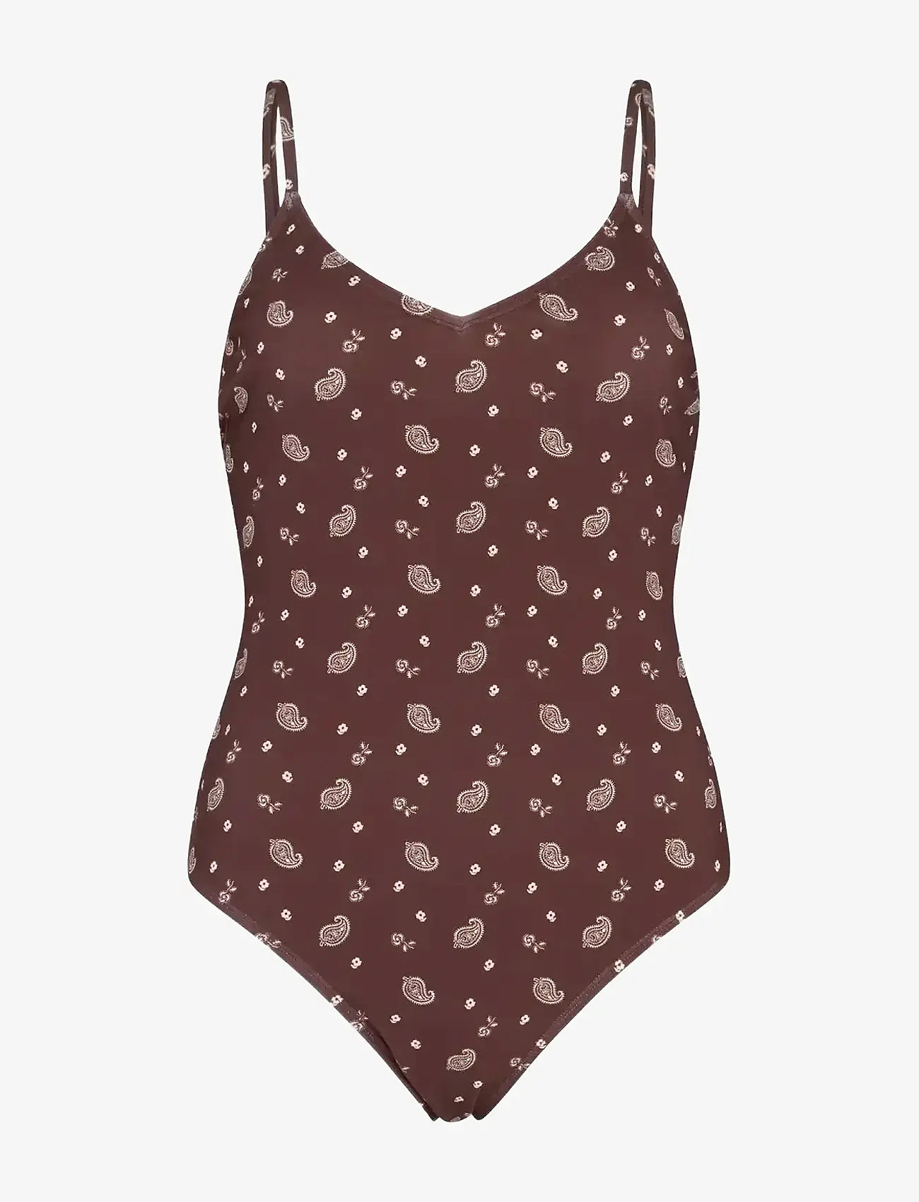 Becksöndergaard - Bloom Paisley Bea Swimsuit - badedragter - chocolate brown - 0