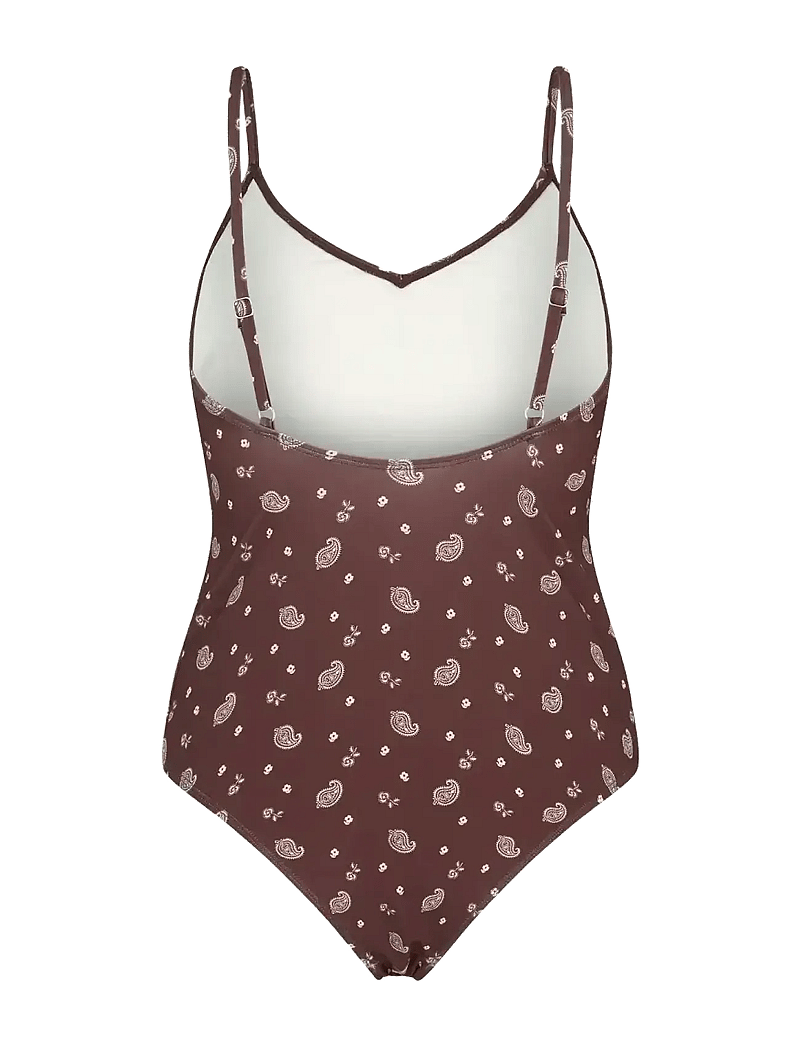 Becksöndergaard - Bloom Paisley Bea Swimsuit - badedragter - chocolate brown - 1