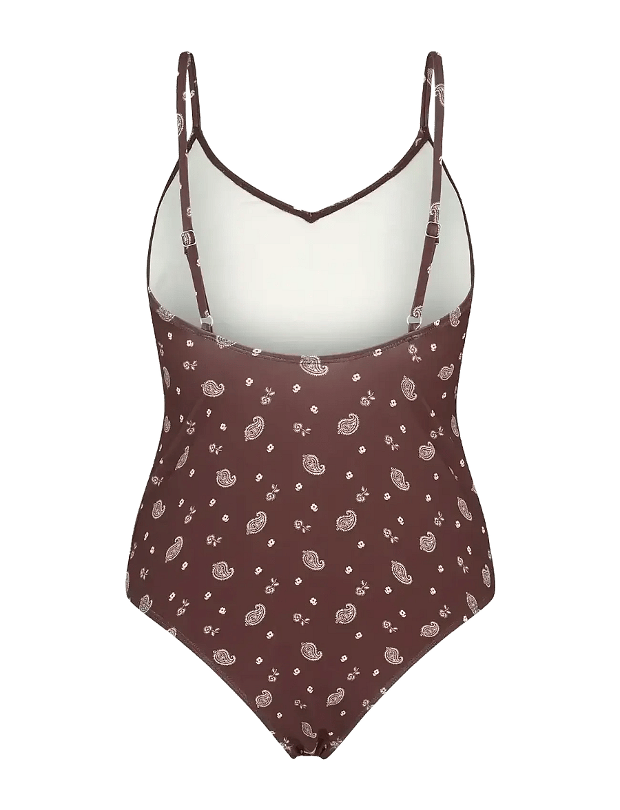 Becksöndergaard - Bloom Paisley Bea Swimsuit - swimsuits - chocolate brown - 1