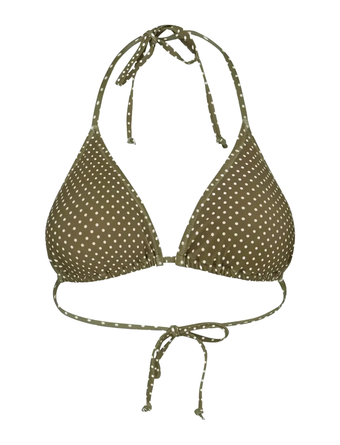 BECKSÖNDERGAARD Polka Dot Bel Bikini Oberteil Khaki - XL - Damen