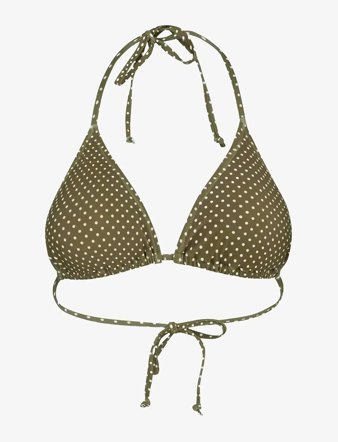 Becksöndergaard - Polka Dot Bel Bikini Top - driehoekige bikini - dark olive - 1