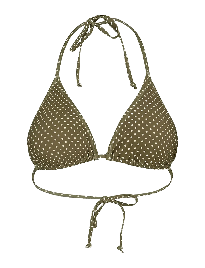 Becksöndergaard - Polka Dot Bel Bikini Top - driehoekige bikini - dark olive - 1