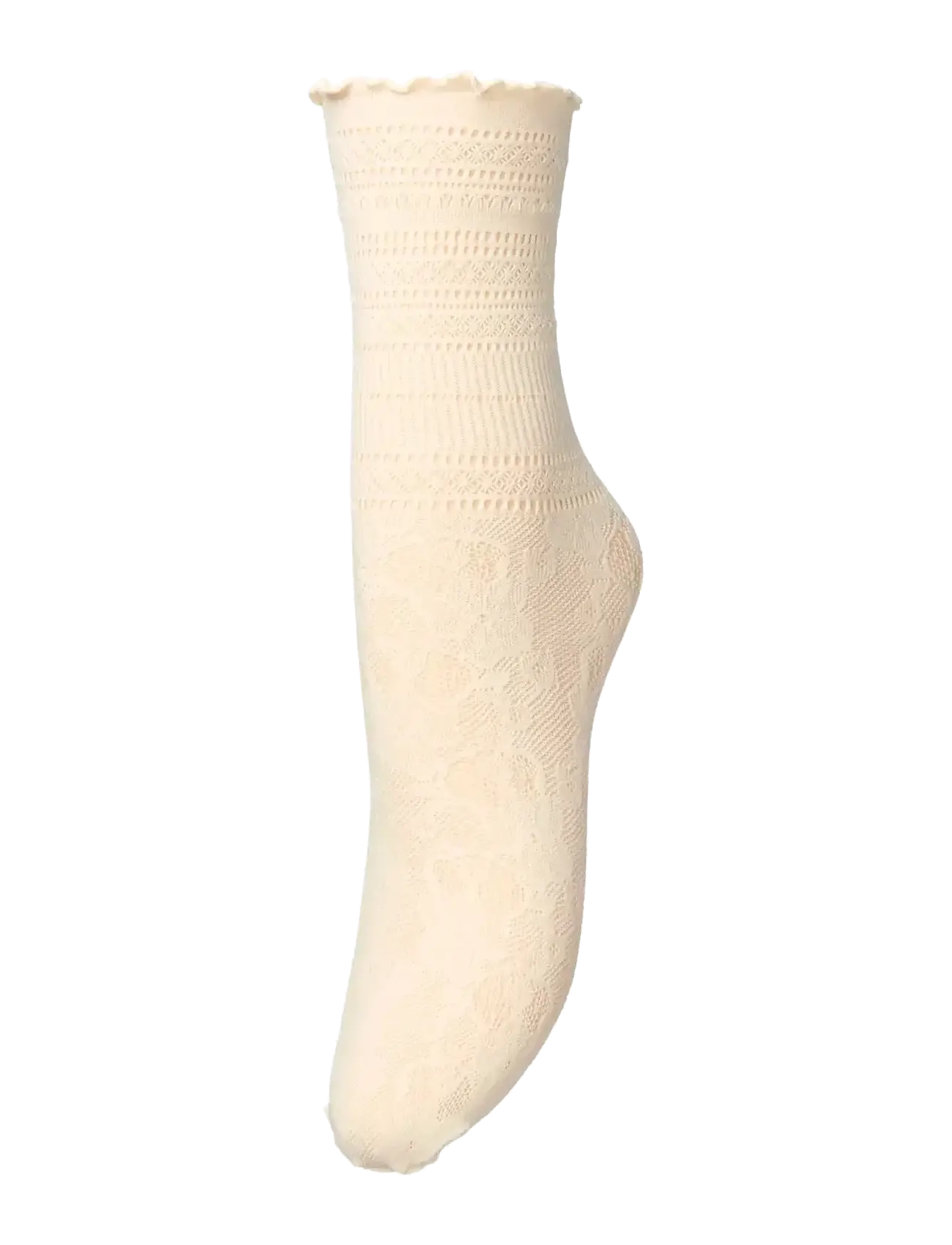 Becksöndergaard Bloom Lace Sock - Undertøj - BIRCH WHITE / cream