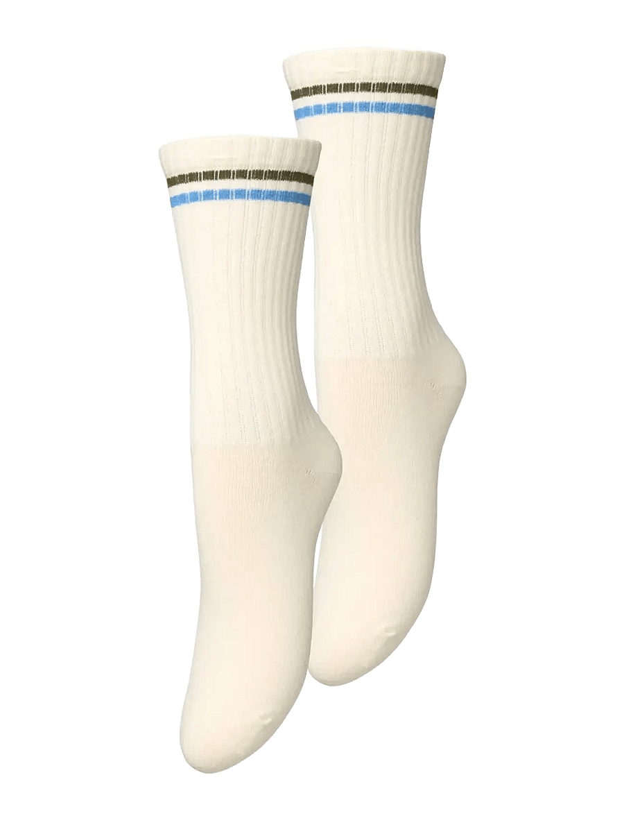 Becksöndergaard - Stripea Cotta Sock 2 Pack - almindelige strømper - birch white - 0