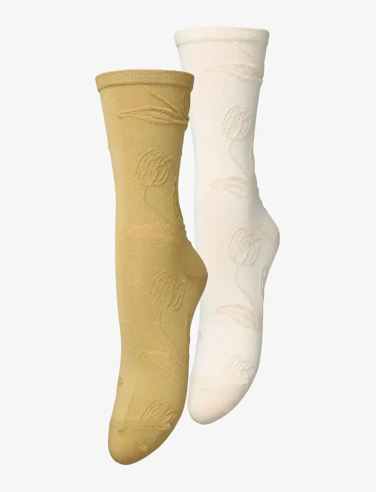 Becksöndergaard - Stencia Cotta Sock 2 Pack - almindelige strømper - off-white/green - 0