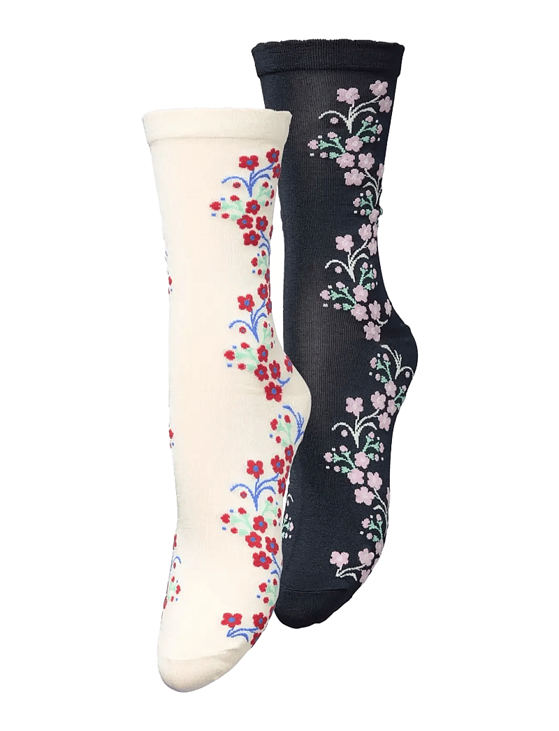 Becksöndergaard - Bloom Visca Sock 2 Pack - crew-socken - off-white/blue - 0