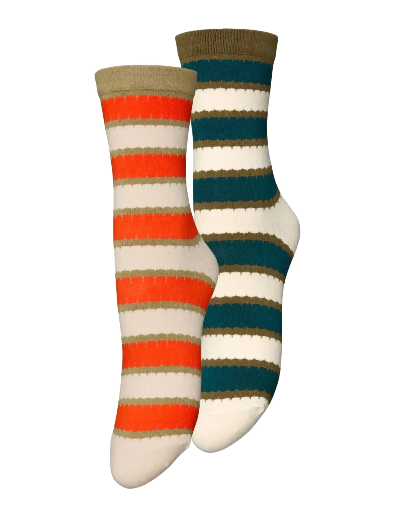 Becksöndergaard Scallopia Cotta Sock 2 Pack - Strumpor - GREEN/RED / multi