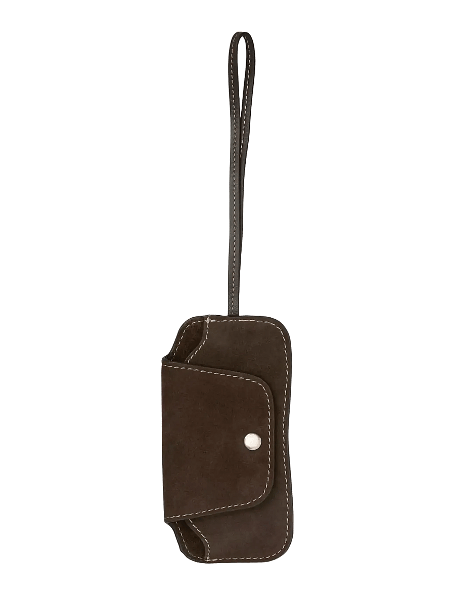 Becksöndergaard - Suede Sunglasses Bag - eyeglass cases - chocolate torte - 1