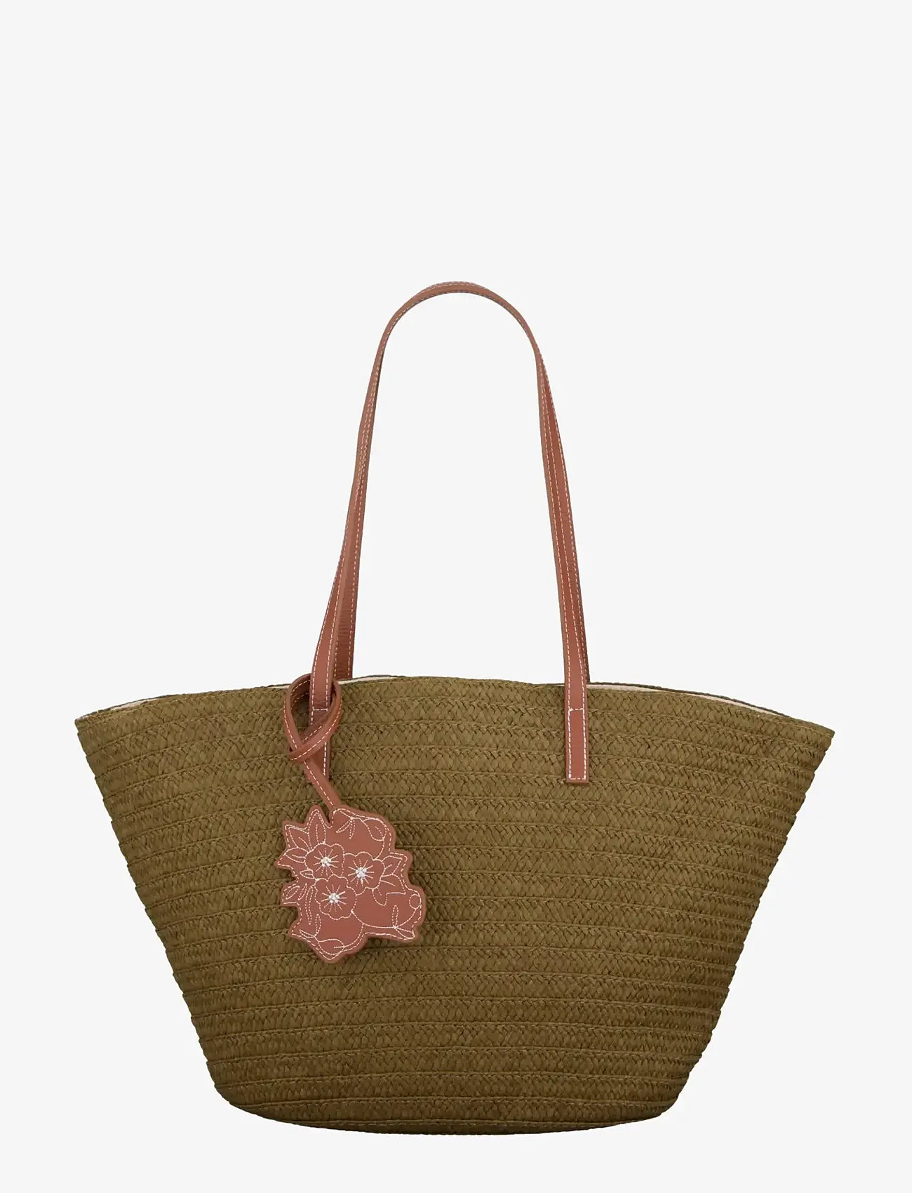 Becksöndergaard - Strawly Luca Bag - tote bags - green moss - 1