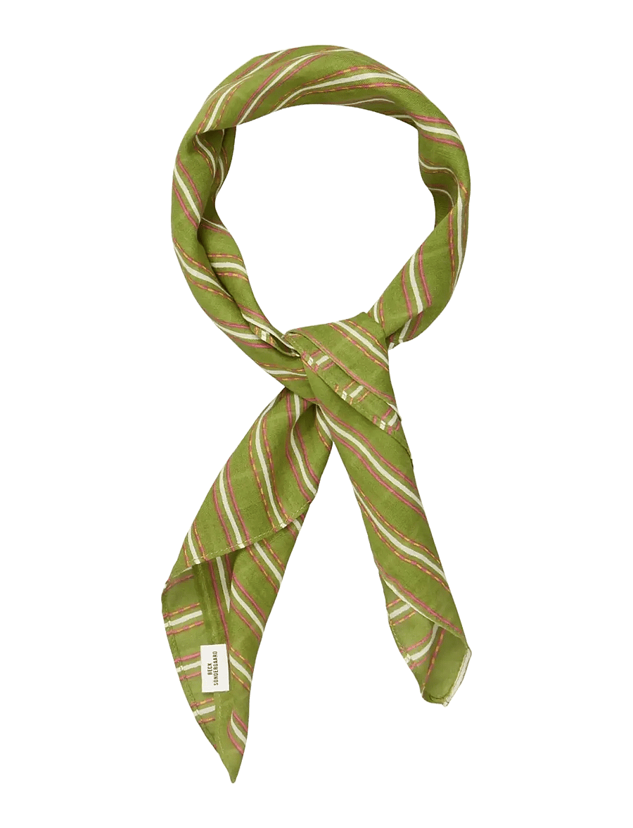 Becksöndergaard - Linoa Cotta Scarf - modetrends - grasshopper green - 1