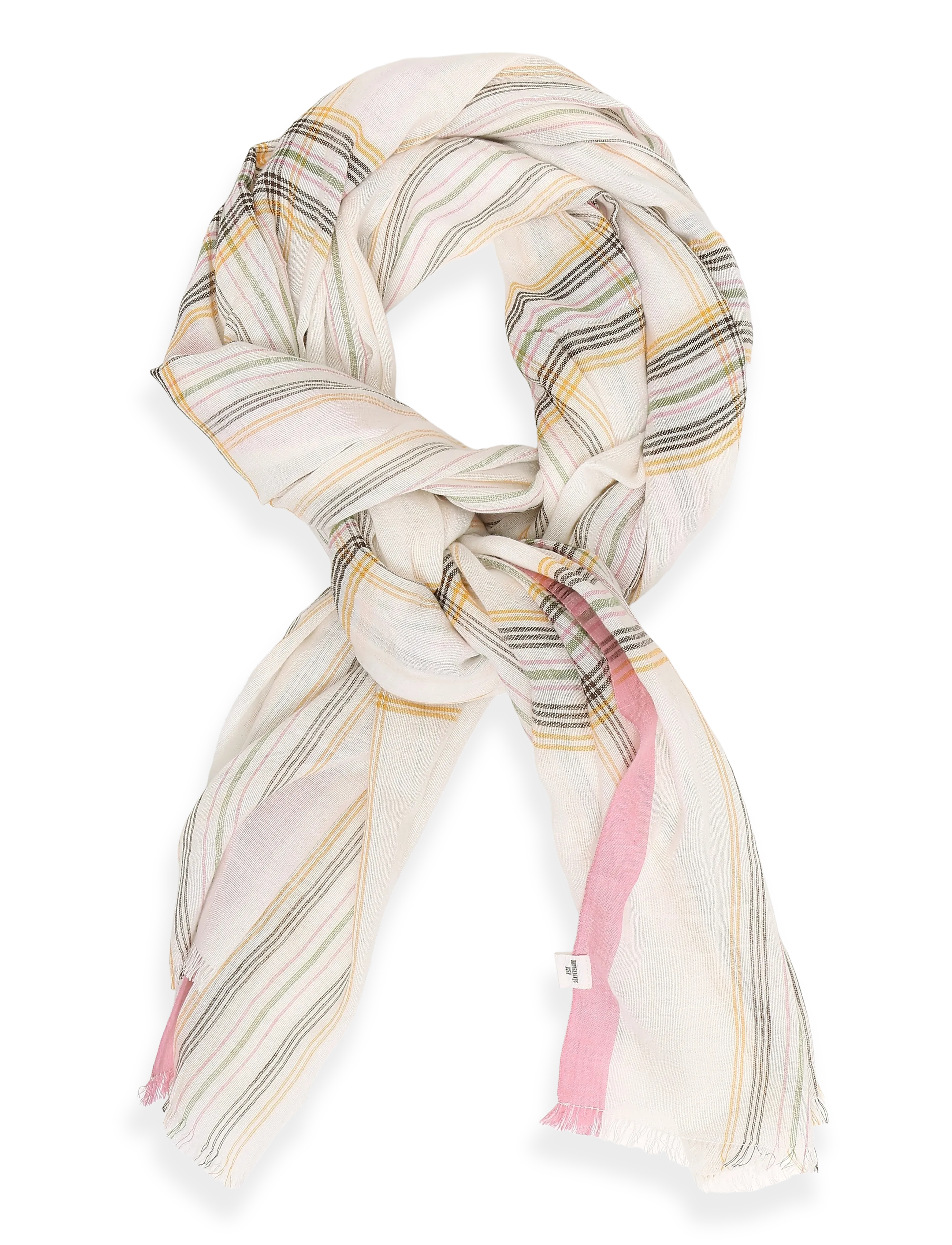 Becksöndergaard Checkana Cowea Scarf - Accessories - PINK NECTAR / pink/rose