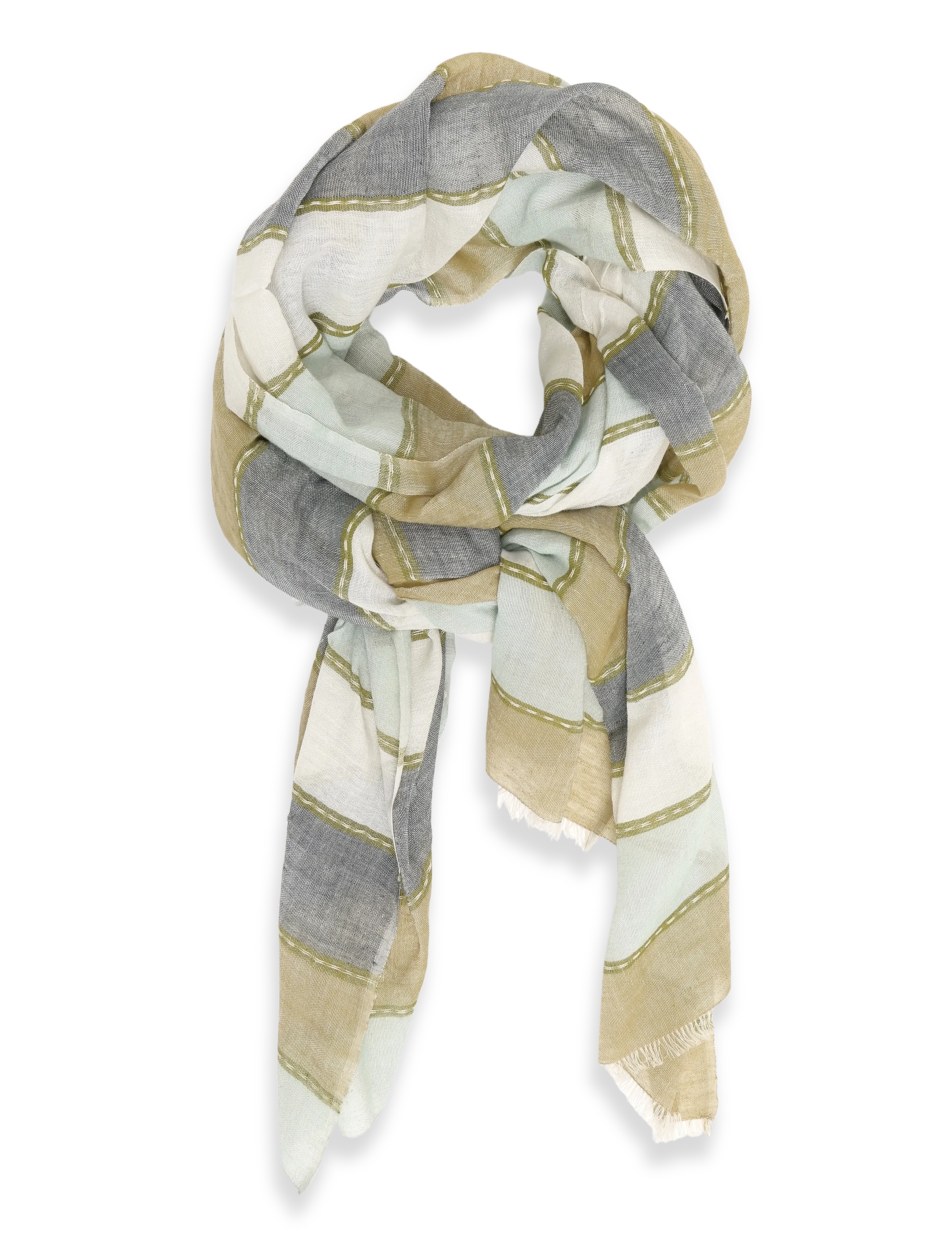 Becksöndergaard Stribella Cowea Scarf - Accessories - BOA GREEN / green