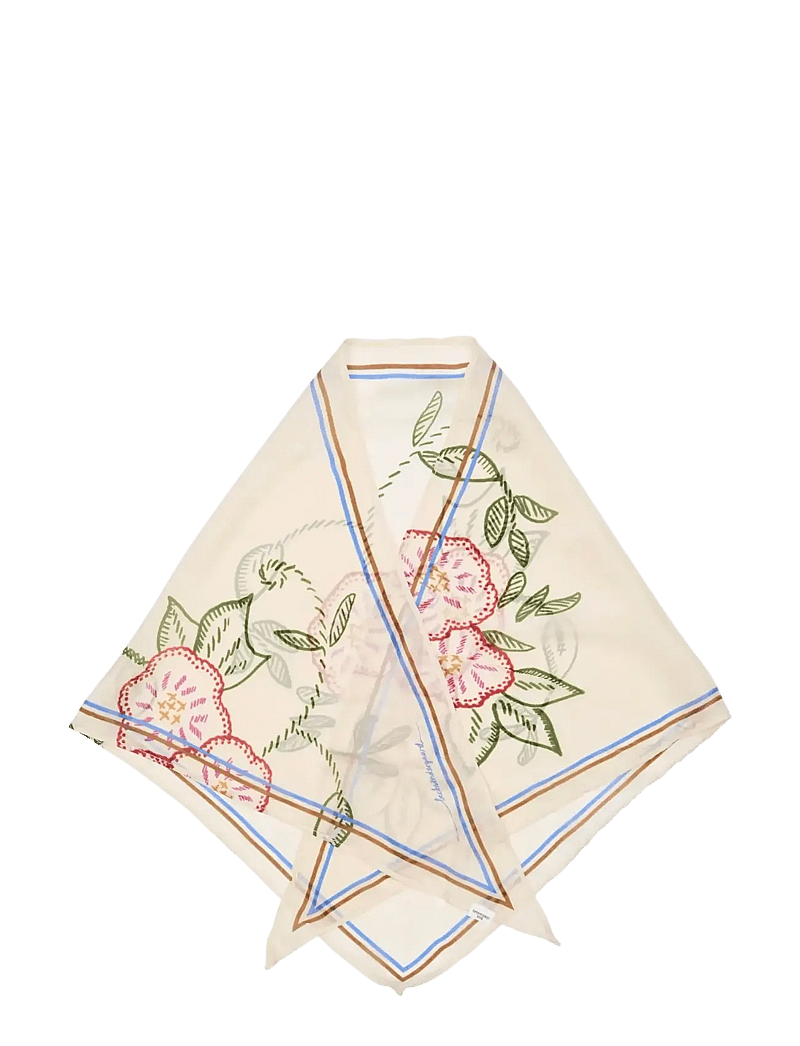Becksöndergaard - Efloria Triangle Taby Scarf - lightweight scarves - birch white - 2