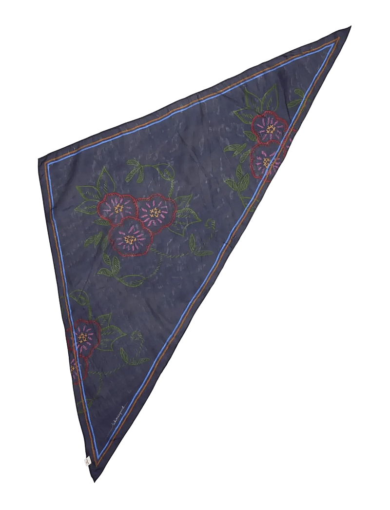 Becksöndergaard - Efloria Triangle Taby Scarf - tynde tørklæder - naval academy blue - 0