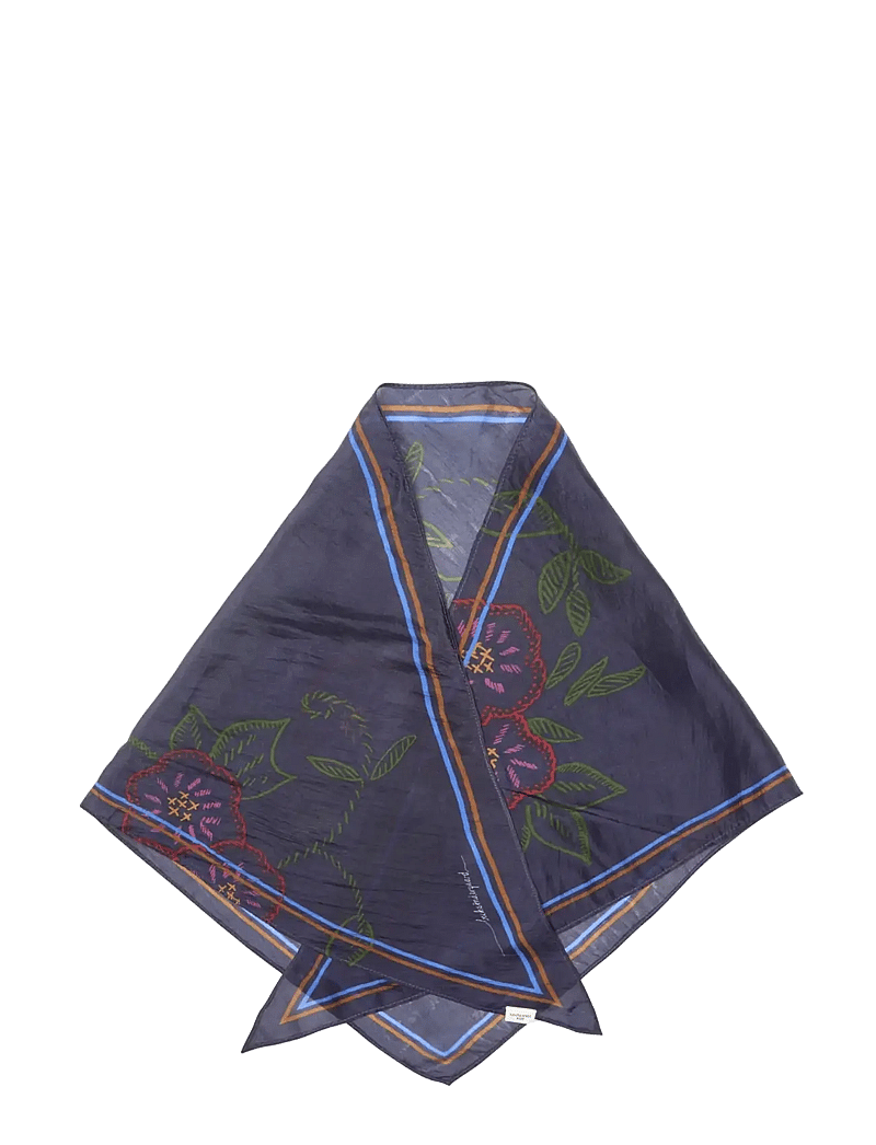 Becksöndergaard - Efloria Triangle Taby Scarf - tynde tørklæder - naval academy blue - 1