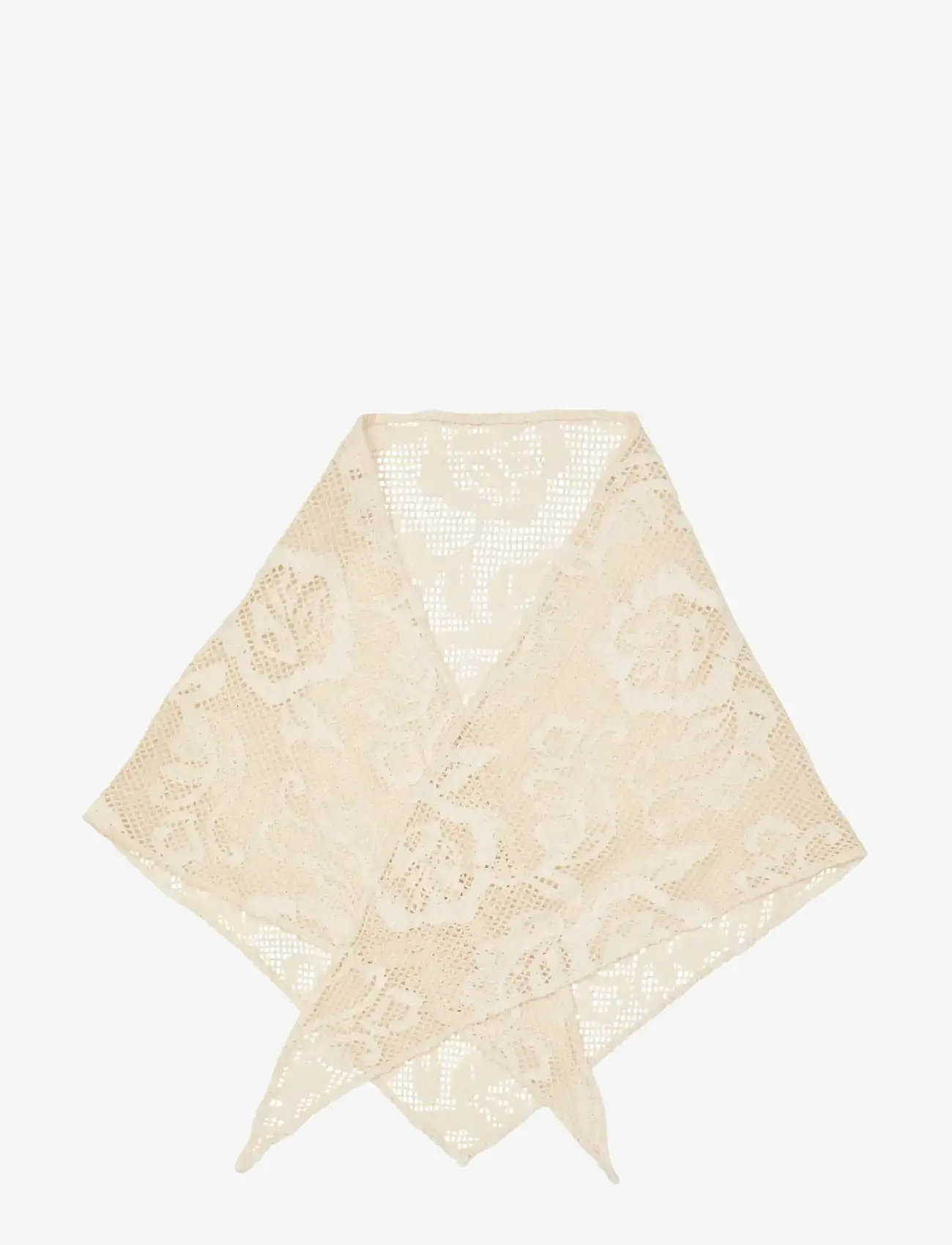Becksöndergaard - Croflora Triangle Scarf - tynde tørklæder - birch white - 2