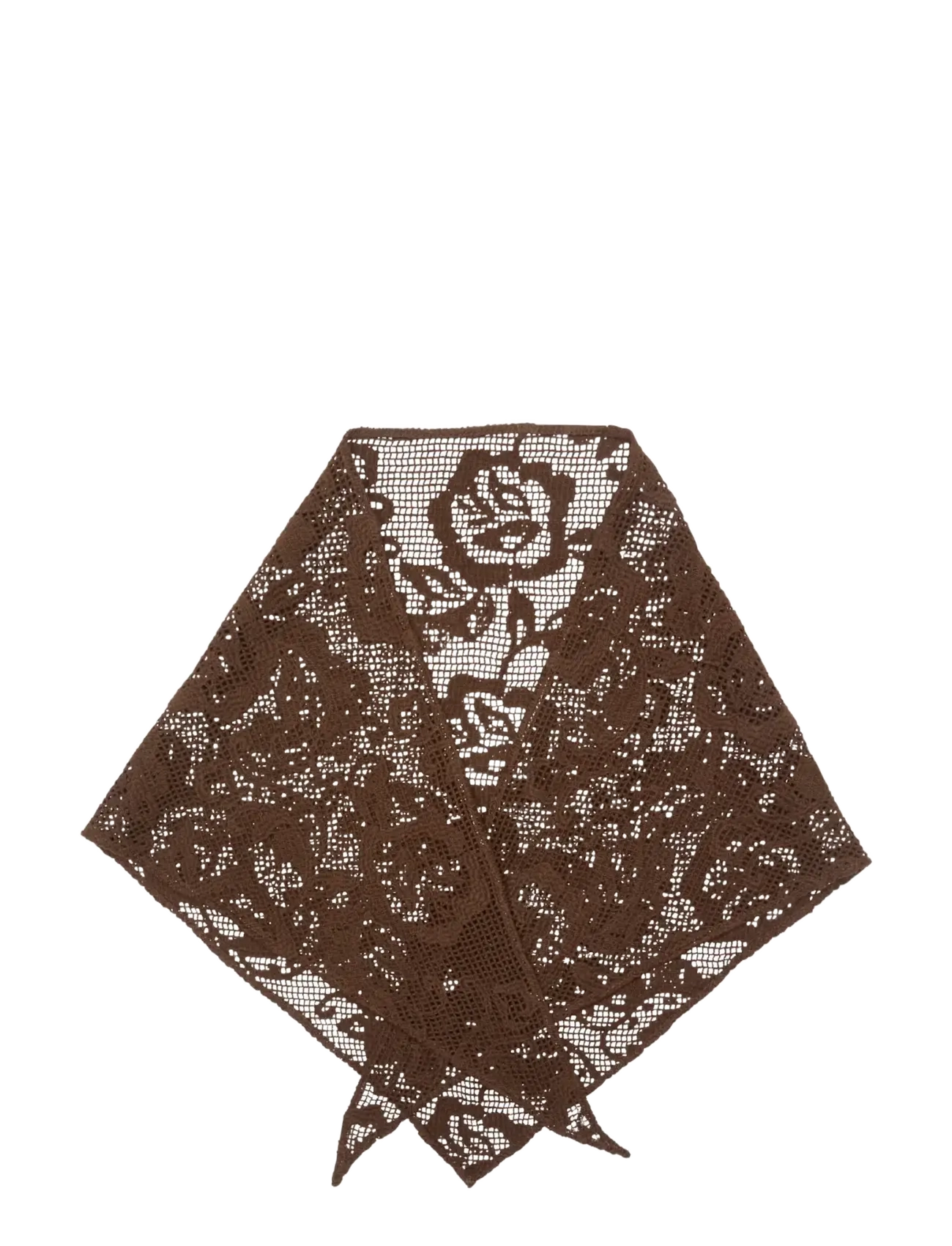 Becksöndergaard - Croflora Triangle Scarf - lakati - hot fudge brown - 1