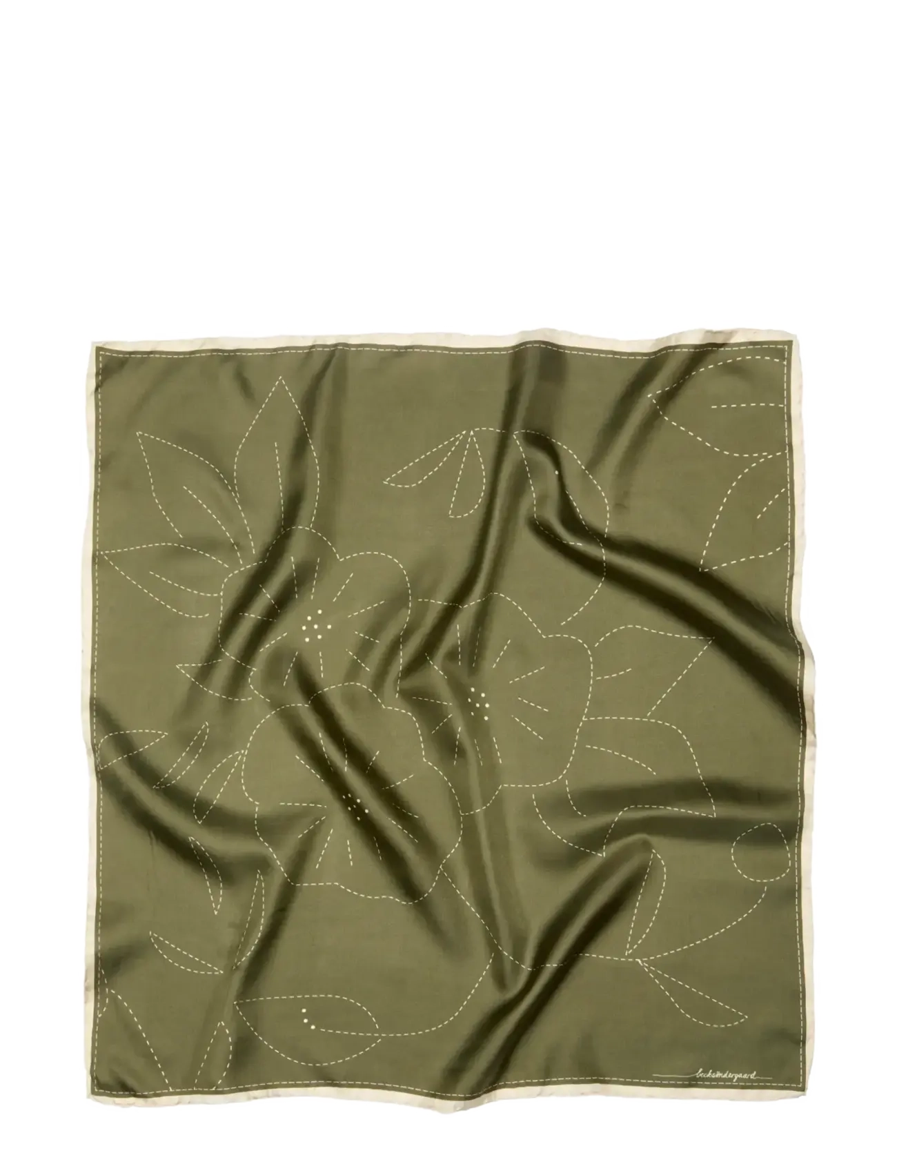 Becksöndergaard Stitched Efloria Sia Scarf, One Size, Scarves, Khakigrün - Lightweight Frauen