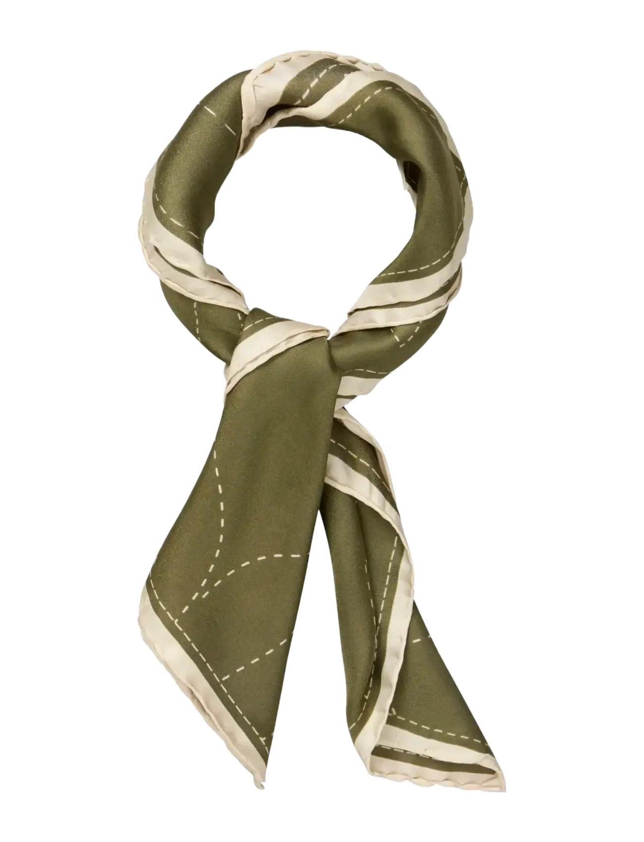 Becksöndergaard - Stitched Efloria Sia Scarf - léttir treflar - dark olive - 1
