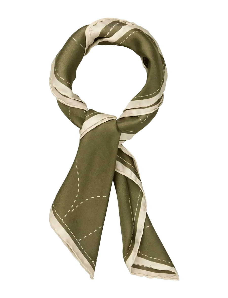 Becksöndergaard - Stitched Efloria Sia Scarf - léttir treflar - dark olive - 1