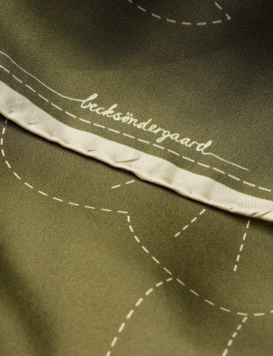 Becksöndergaard - Stitched Efloria Sia Scarf - léttir treflar - dark olive - 2