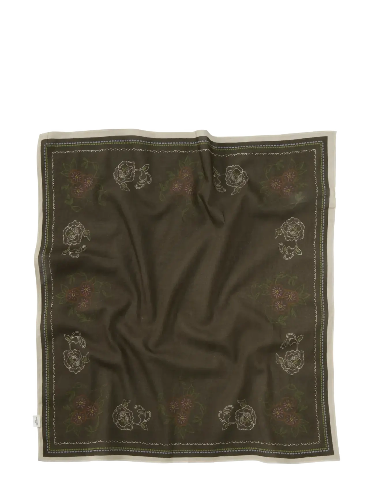 Becksöndergaard Brodefloria Cotta Scarf - Scarves - HOT FUDGE BROWN / brown