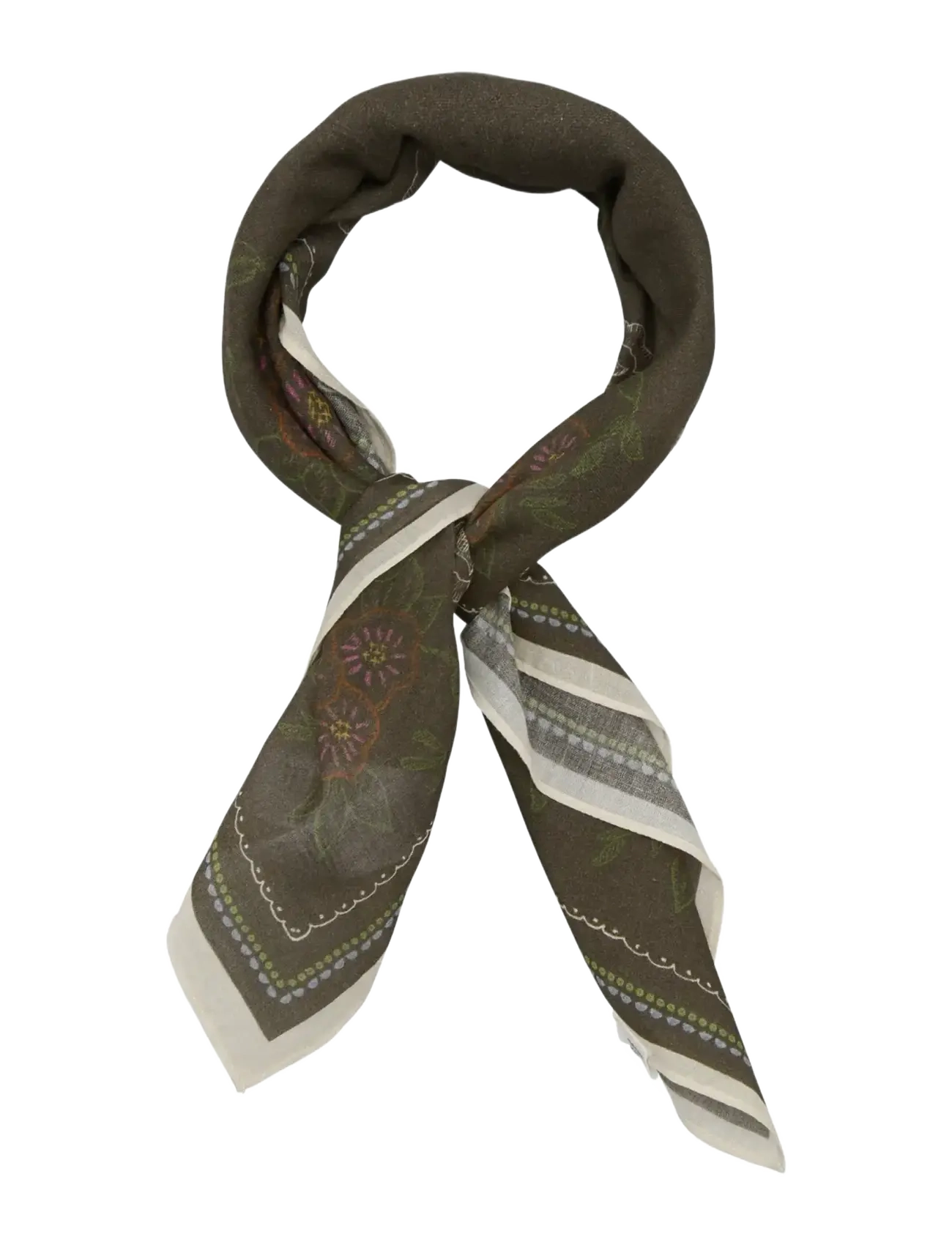 Becksöndergaard - Brodefloria Cotta Scarf - lightweight scarves - hot fudge brown - 1