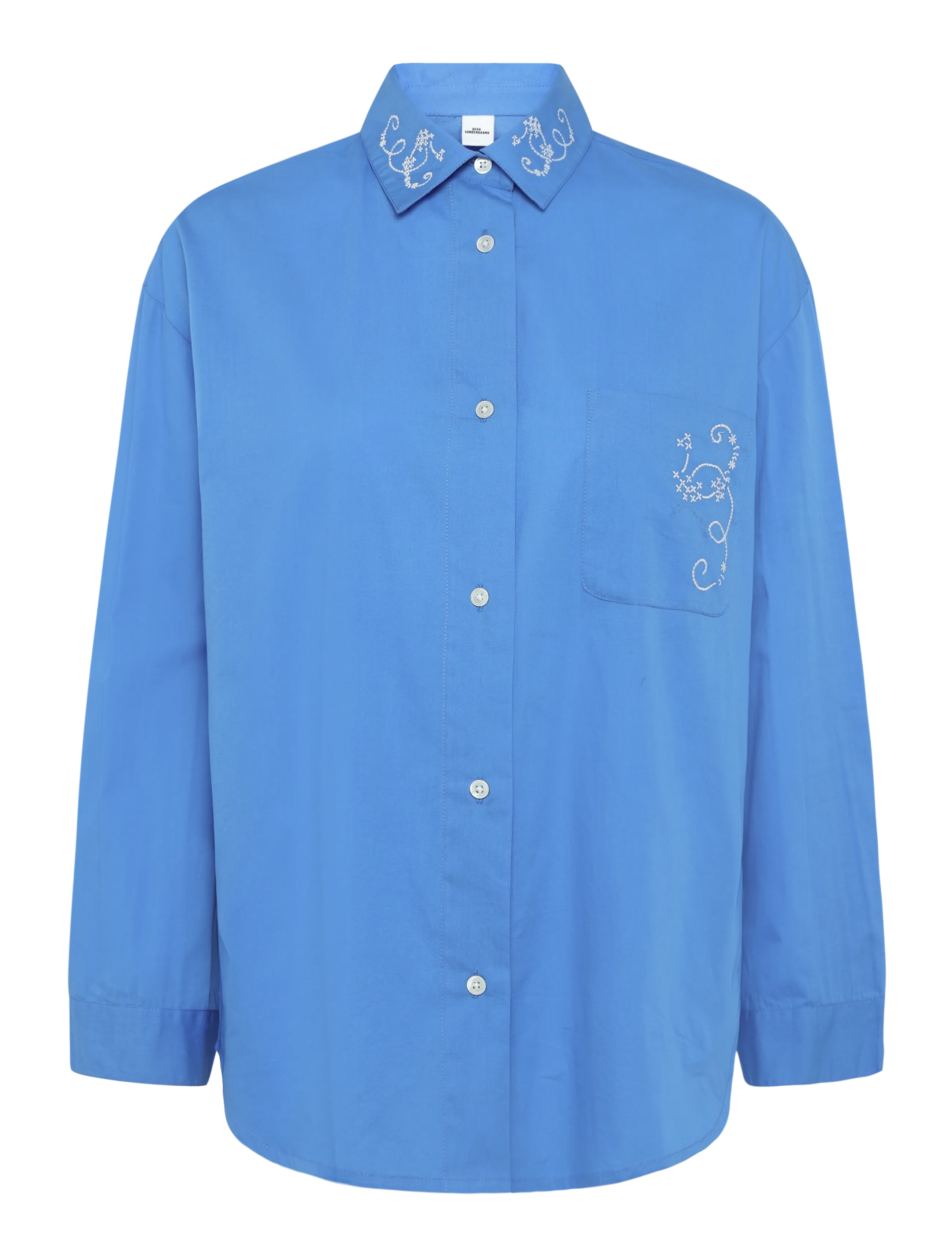 BECKSÖNDERGAARD Anglaisia Pyjamas Shirt Blau - XL - Damen
