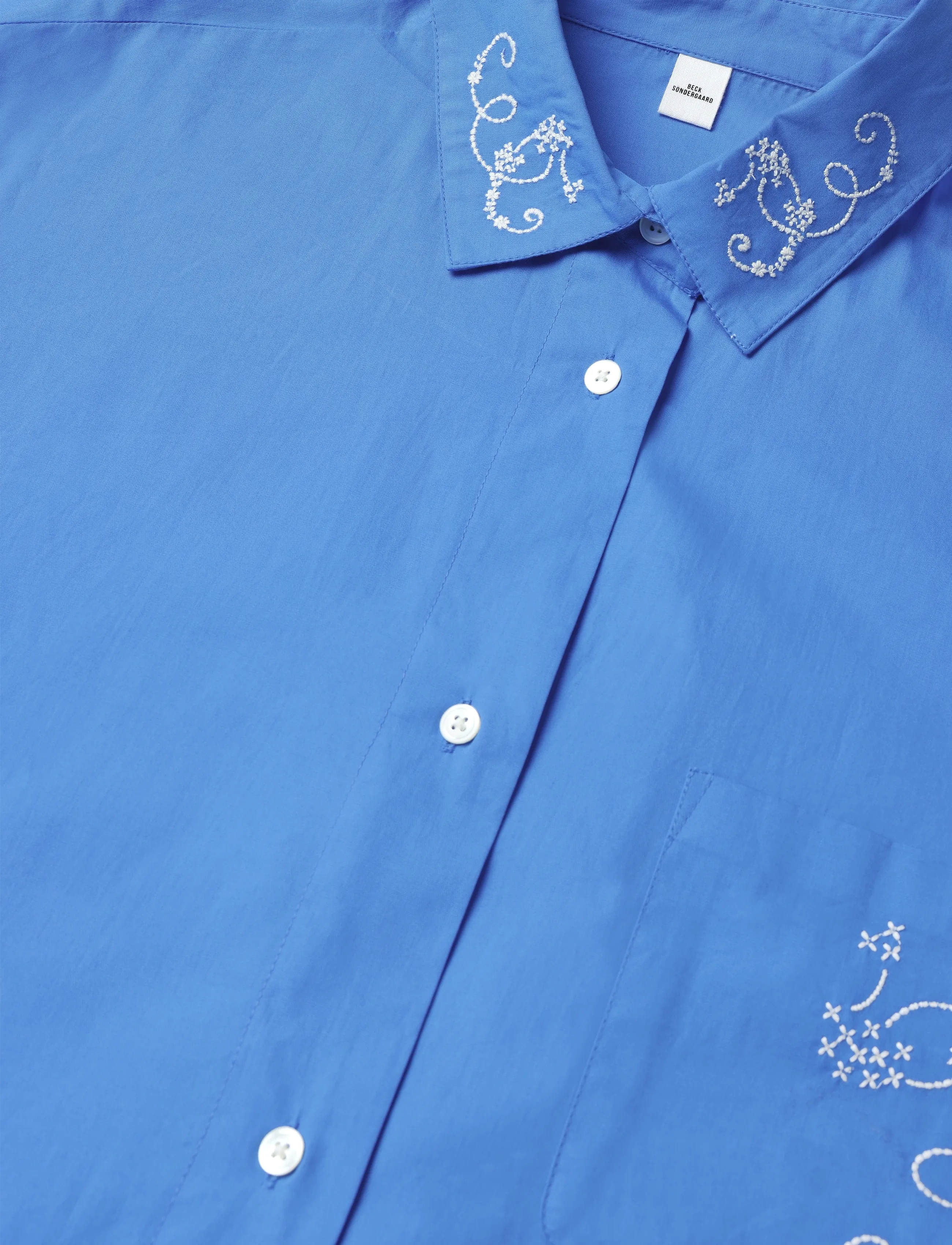Becksöndergaard - Anglaisia Pyjamas Shirt - overdele - regatta blue - 4
