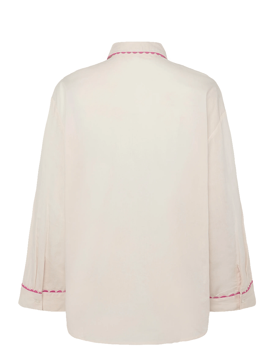 Becksöndergaard - Scallop Efloria Shirt+Shorts - pyjamas - whitecap gray - 2