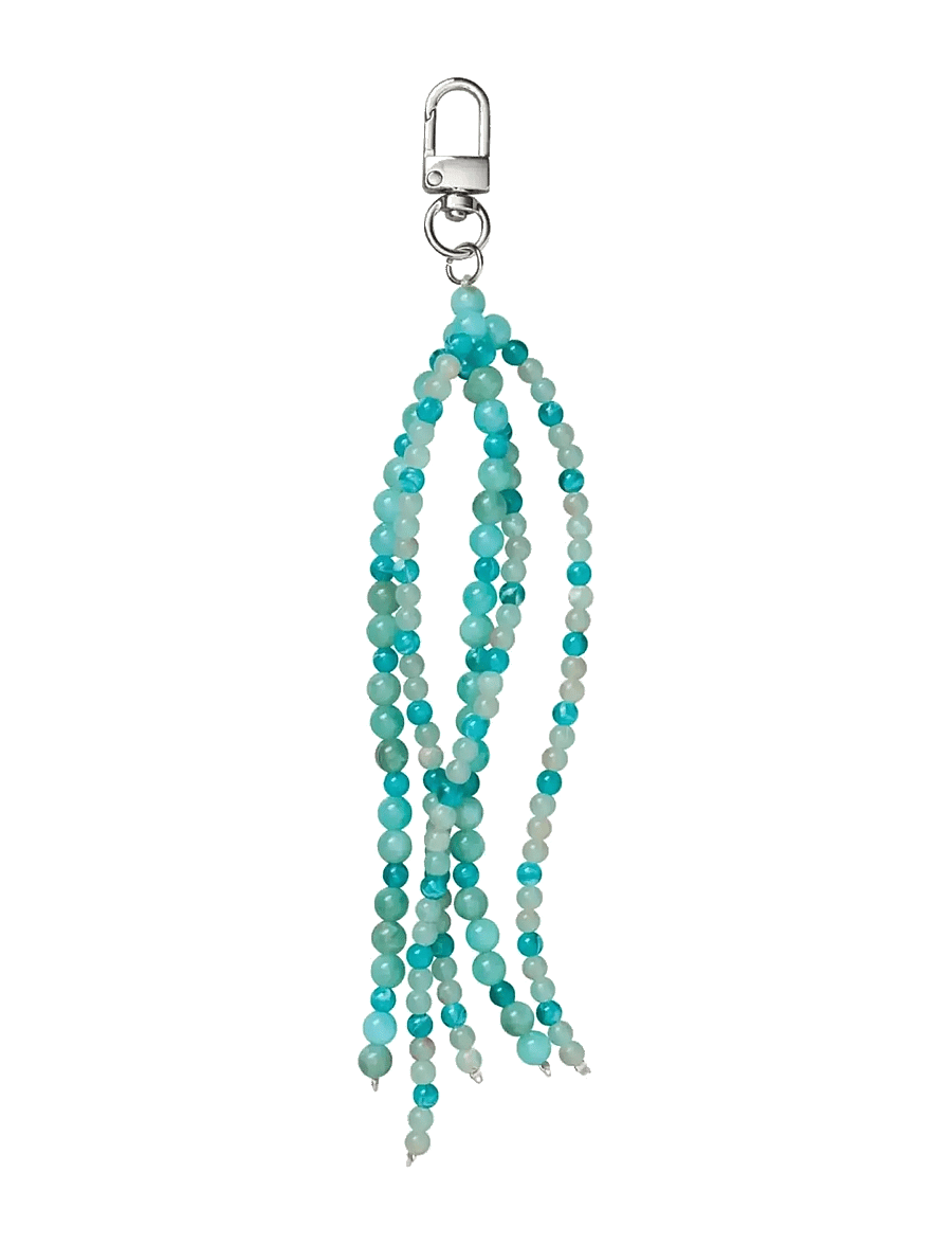 Becksöndergaard - Beaded Tassel Charm - modetrends - antigua blue - 0