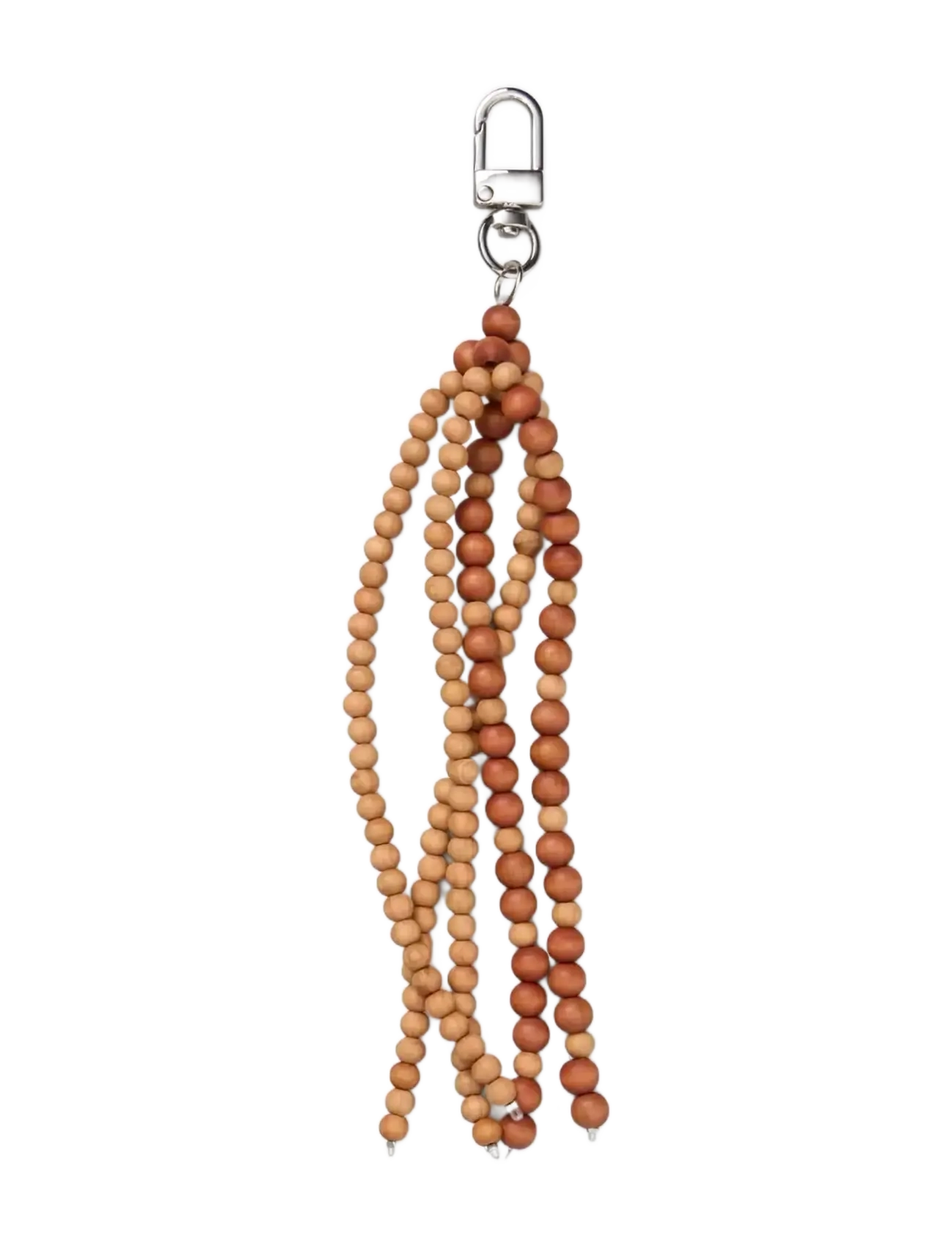 Becksöndergaard Beaded Wood Tassel Charm, One Size, Accessories, Silber - Key Rings & Bag Charms, Frauen