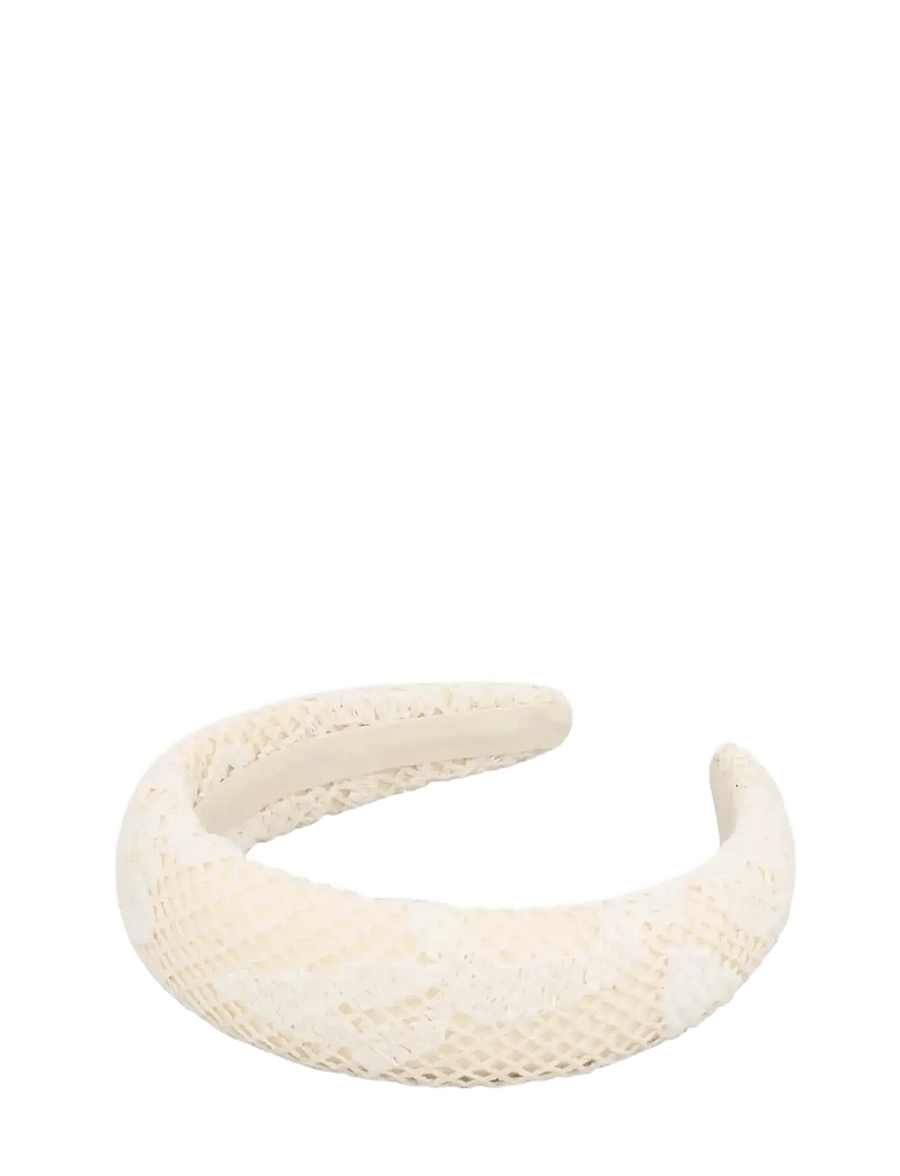 Becksöndergaard - Croflora Wide Hairbrace - hårbånd - buttercream white - 0