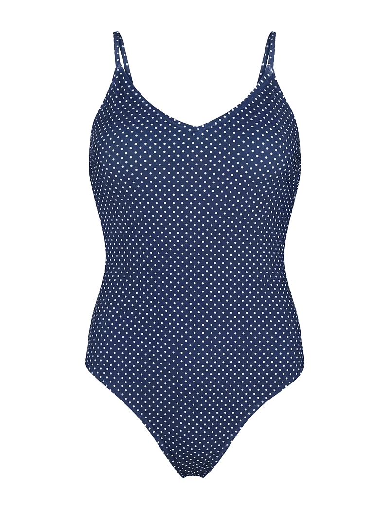 Becksöndergaard - Polka Dot Bea Swimsuit - badedragter - navy blue - 1
