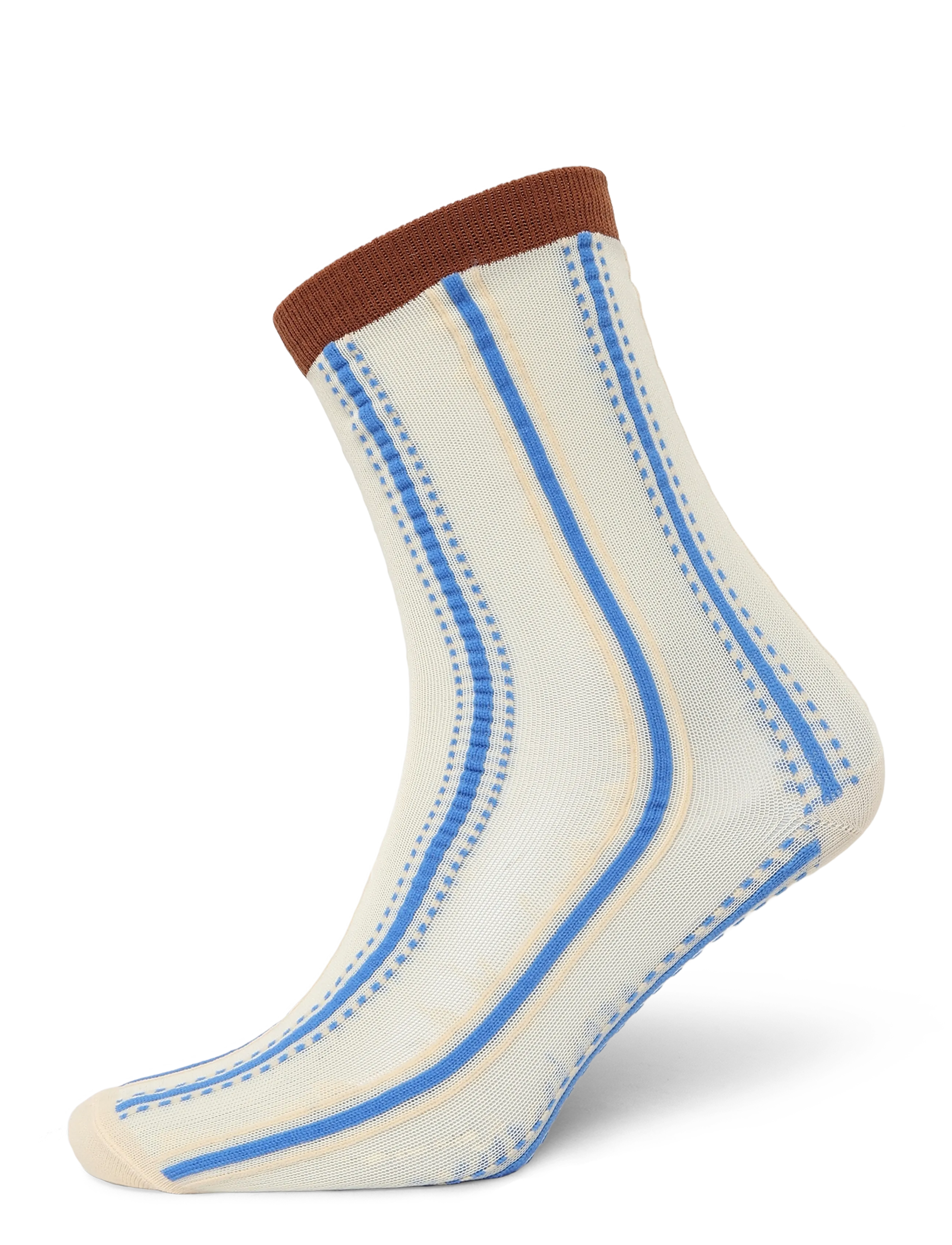 Becksöndergaard Linoa Sock, Kvinder, Stribet Sok, Blå, Str: 39-41
